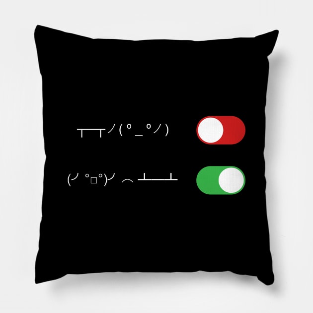 Table Flip Switch Pillow by CCDesign