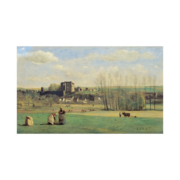 Landscape of La Ferte-Milon by Jean-Baptiste-Camille Corot by Classic Art Stall