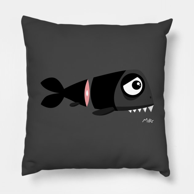 Funeral fish Pillow by simonemiri
