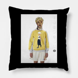 the yellow wallpaper (tautology) patron_1_look 1 Pillow