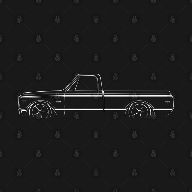 1970 GMC Sierra 1500 - profile stencil, white by mal_photography