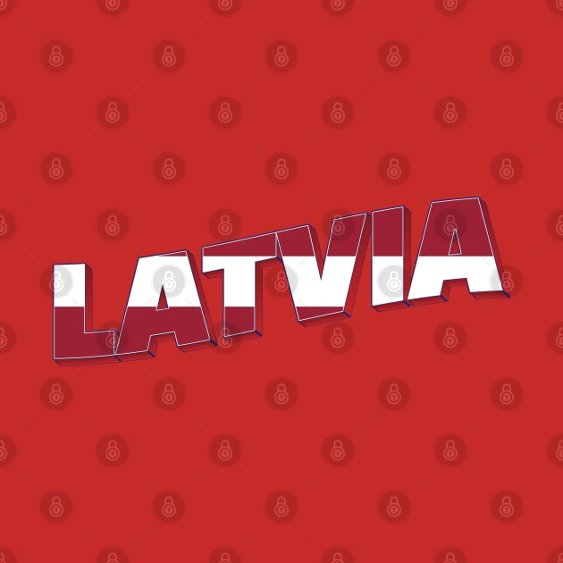 Latvia Vintage style retro souvenir by DesignerPropo