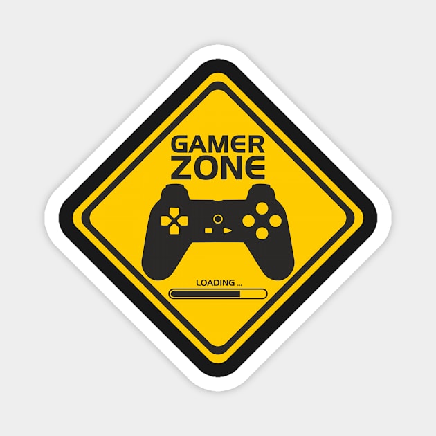 YELLOWGAMERZONE Magnet by Prairie Ridge Designs