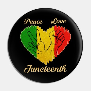 Peace Love Juneteenth Black Pride Freedom 4th Of July Pin