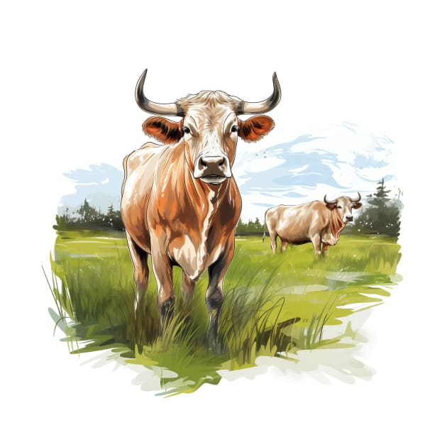 Farm Cow Art by zooleisurelife