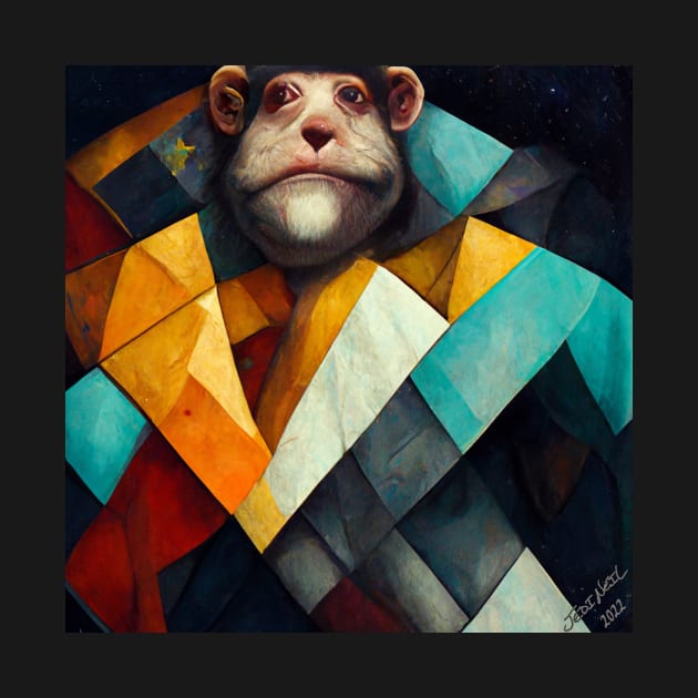 Levi - Vibrant Cubic Monkey Man by JediNeil