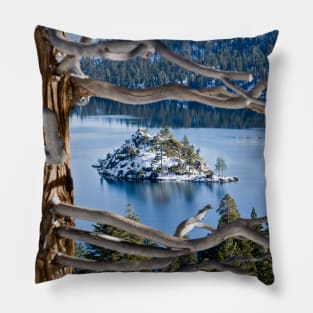 Window to Emerald Bay Pillow