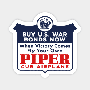 WWII Vintage Piper Cub Magnet