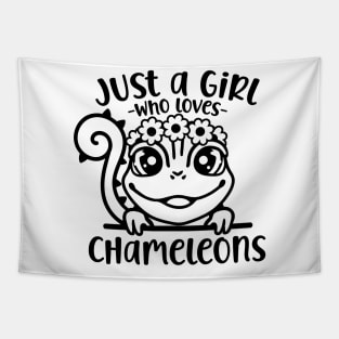 Just A Girl Who Loves Chameleons - Chameleon Tapestry