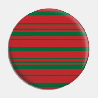 Green Stripes Across Red Pin