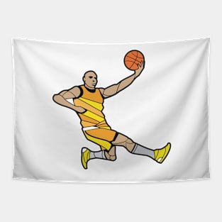 Basketball Player Illustration Tapestry