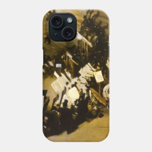 Rehearsal of the Pasdeloup Orchestra by John Singer Sargent Phone Case