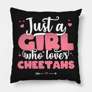 Just A Girl Who Loves cheetahs - Cute cheetah lover gift print Pillow