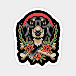 Dog Traditional Tattoo vintage Magnet