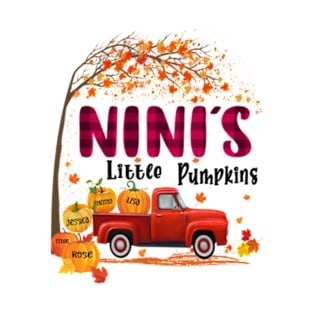 Halloween Nini's Little Pumpkin Truck T-Shirt Autumn Fall Thanksgiving Mom Gift for Grandma T-Shirt