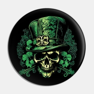 Leprechaun Skull Pin