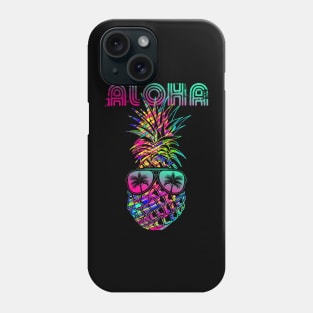 Aloha Hawaii Pineapple With Sunglasses Phone Case