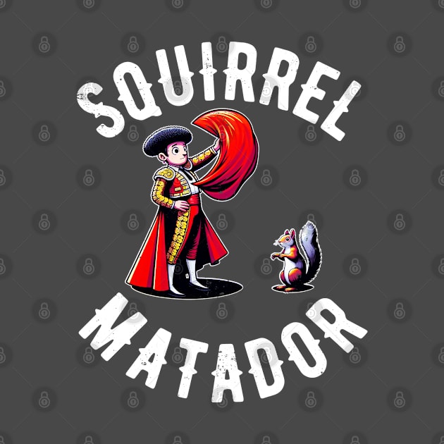 Squirrel Matador Comical Art by Vauliflower