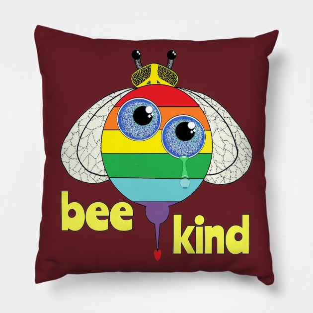 bee kind Pillow by Zenferren