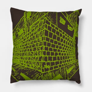 Street View Dirty Green Pillow