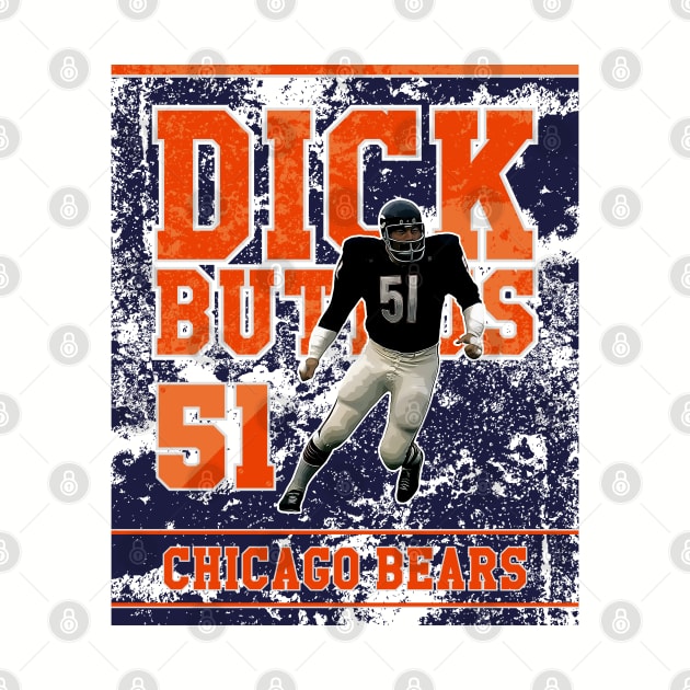 Dick Butkus || Chicago Bears by Aloenalone