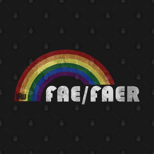 Grunge LGBT+ Pride - Fae/Faer Pronouns by Daniela A. Wolfe Designs