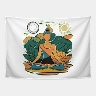 Yoga Day Meditation Tapestry