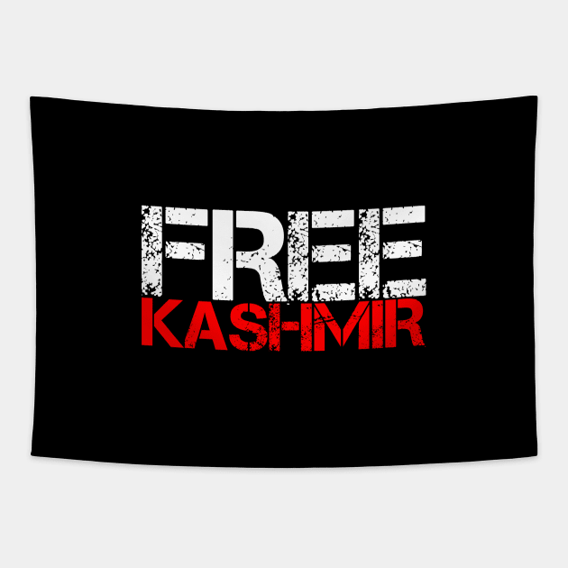 Free Kashmir in Distressed text - Kashmiri Wants Freedom Tapestry by mangobanana