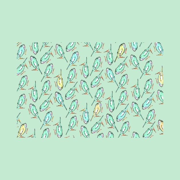 Peppy Parakeet Pattern by Shelley Johannes Art