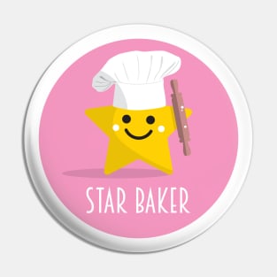 Cute Star Baker with Rolling Pin - Pink Pin