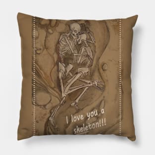 I love you a skeleton Pillow