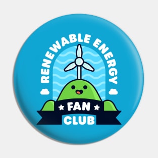 Renewable Energy Fan Club - Cute Fan Pun Pin