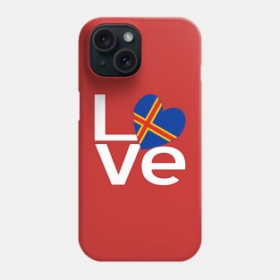 Red Aaland Islands Love in White Phone Case