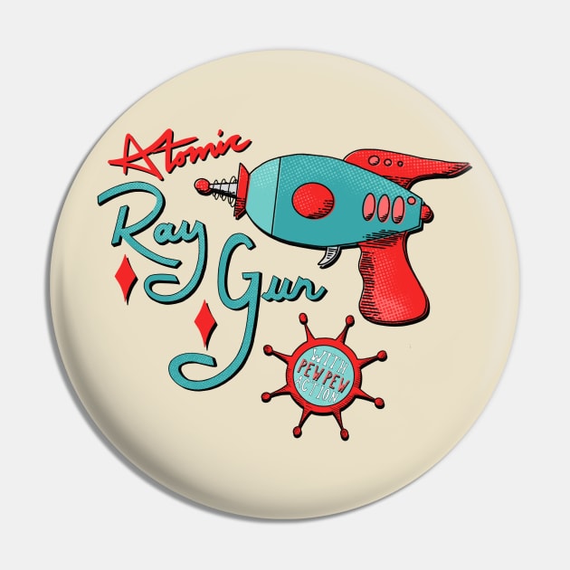 Atomic Toy Ray Gun Pin by ksrogersdesigns