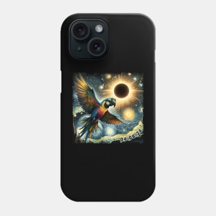 Solar Parrot Encounter: Unique Tee Showcasing Colorful Avian Beauties Phone Case