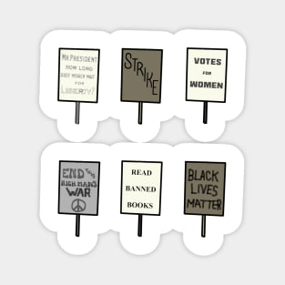 A Century of Protest Signs Magnet