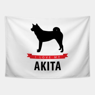 I Love My Akita Tapestry