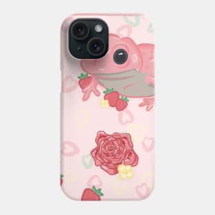 Pink Frog in the Pink Garden Phone Case