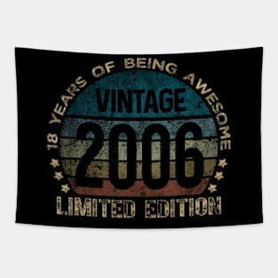 18th Birthday 18 Year Old Vintage 2006 Limited Edition Tapestry