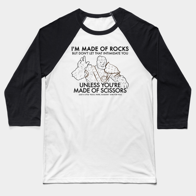Korg Is Made Of Rocks Thor Ragnarok Marvel Baseball T Shirt Teepublic