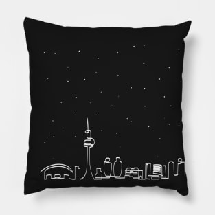 Toronto Skyline at Night Pillow