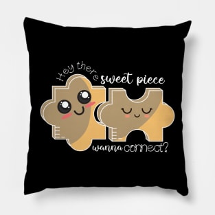 Jigsaw puzzle pickup line Pillow