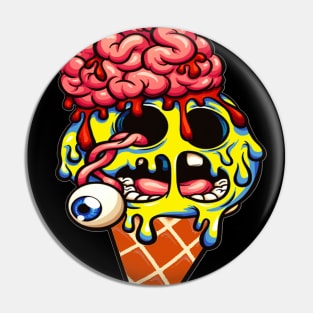 Brain Ice Cream Pin