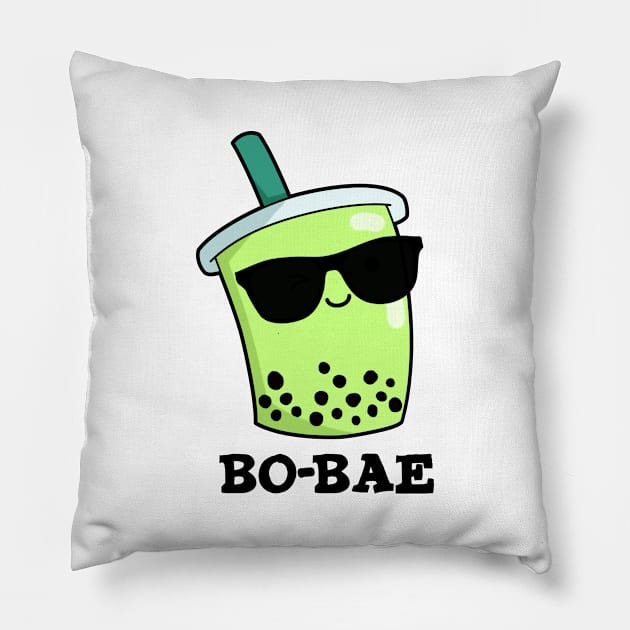 Bo-bae Cute Boba Tea Pun Pillow by punnybone