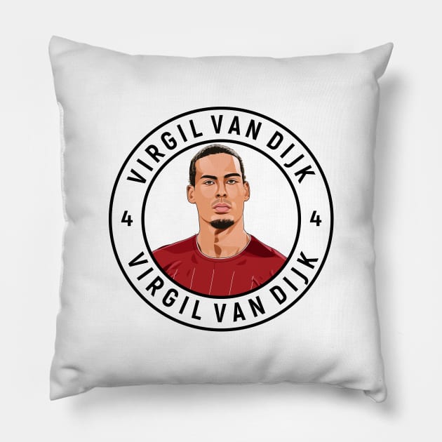 Virgil van Dijk Pillow by Ades_194