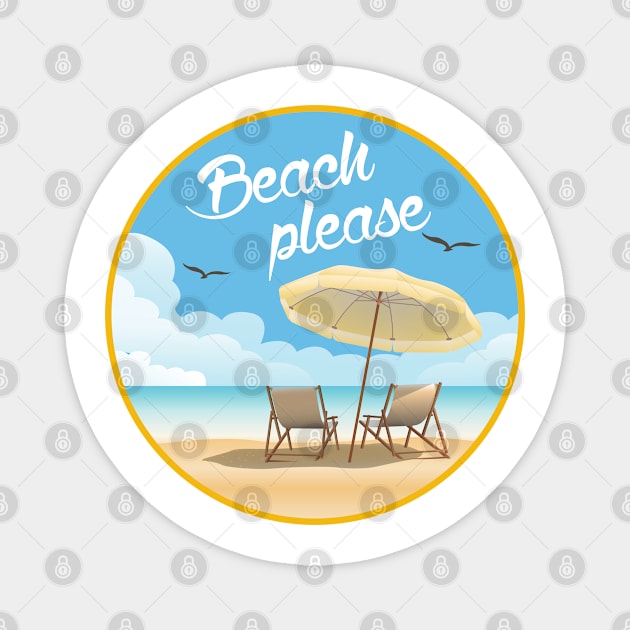 Beach please! Magnet by C_ceconello