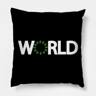 World artistic text design Pillow