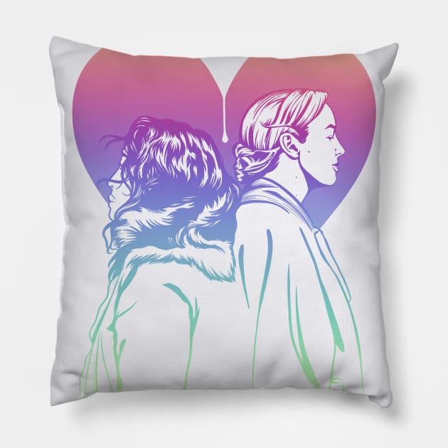 Killing Eve fan art 3 Pillow by ElenaM