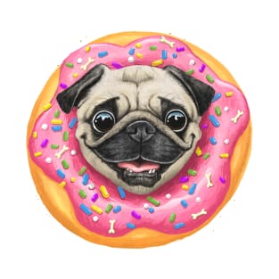 Pug in a donut T-Shirt