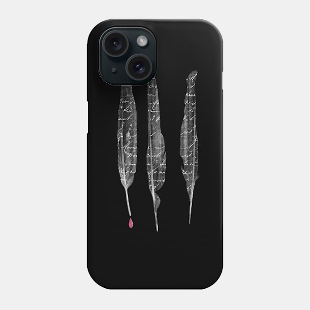 The Writer's Feathers Phone Case by Sybille